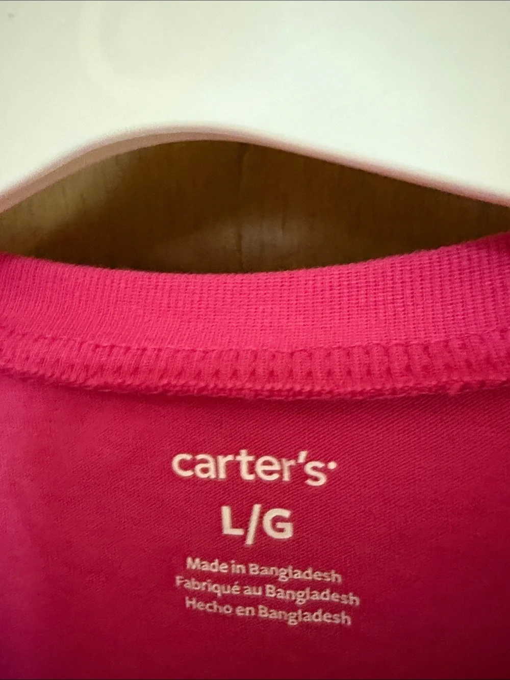 Carter's UGC Girls Sz Large Hot Pink Tee with Yellow Graphic short sleeve